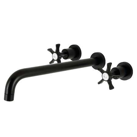Kingston Brass KS8040NX Wall Mount Tub Faucet, Matte Black KS8040NX